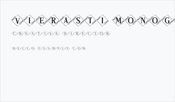 Vierasti Monogram Business Card