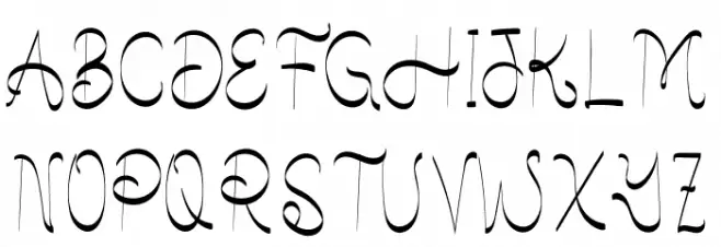 View Of Santorini Schriftart Groß