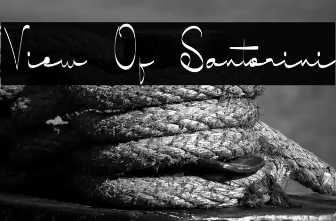 View Of Santorini Font examples