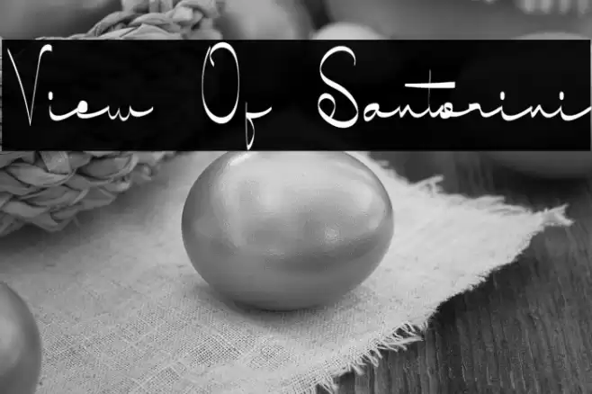 View Of Santorini Font examples