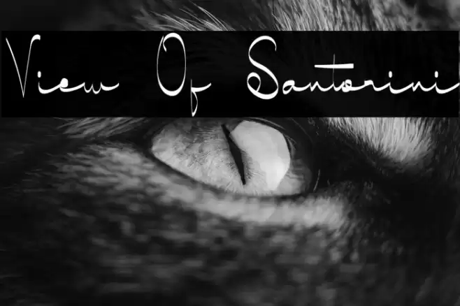 View Of Santorini Font examples
