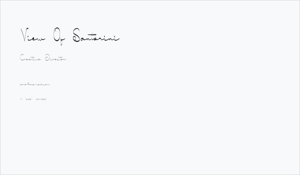 View Of Santorini Business Card