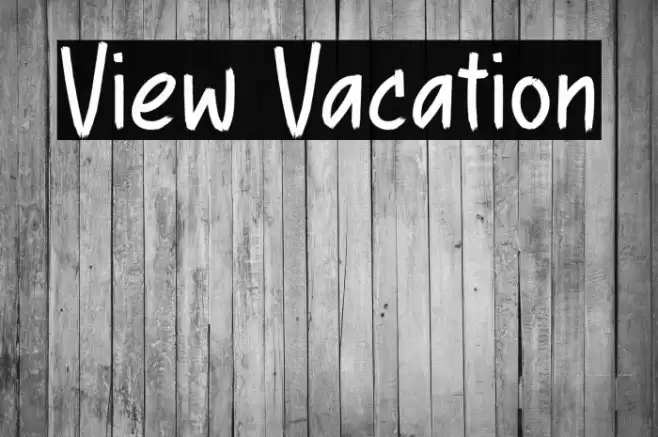 View Vacation Font examples