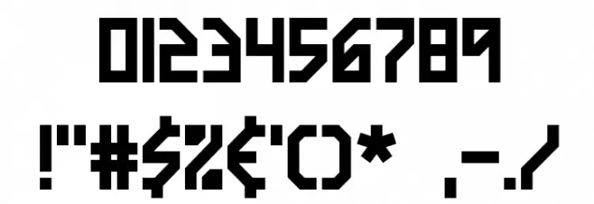 Vigilance BRK Font OTHER CHARS