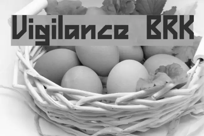 Vigilance BRK Font examples