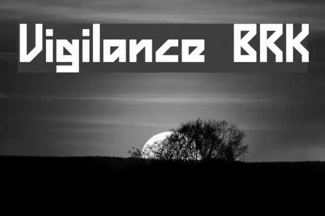 Vigilance BRK Font examples