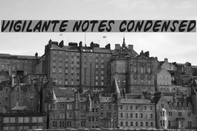 Vigilante Notes Condensed Шрифта examples