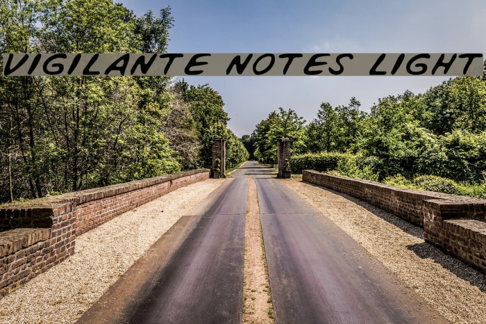 Vigilante Notes Light फ़ॉन्ट examples