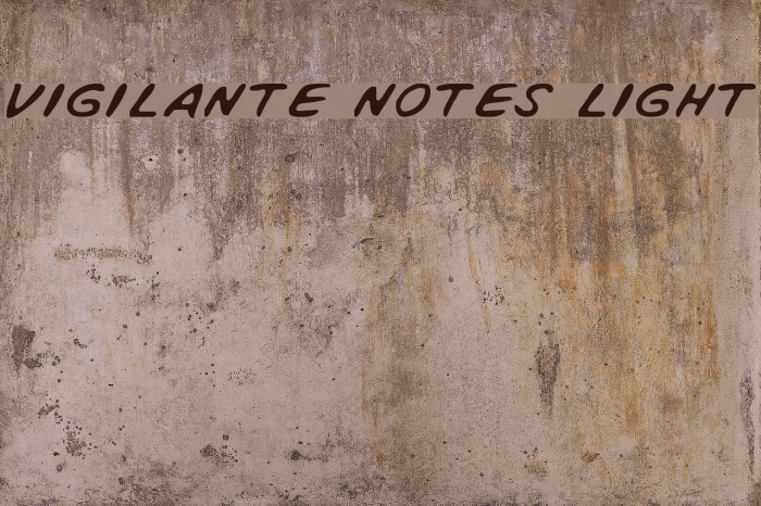 Vigilante Notes Light फ़ॉन्ट examples