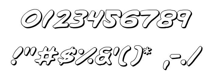 Vigilante Notes Shadow Font OTHER CHARS