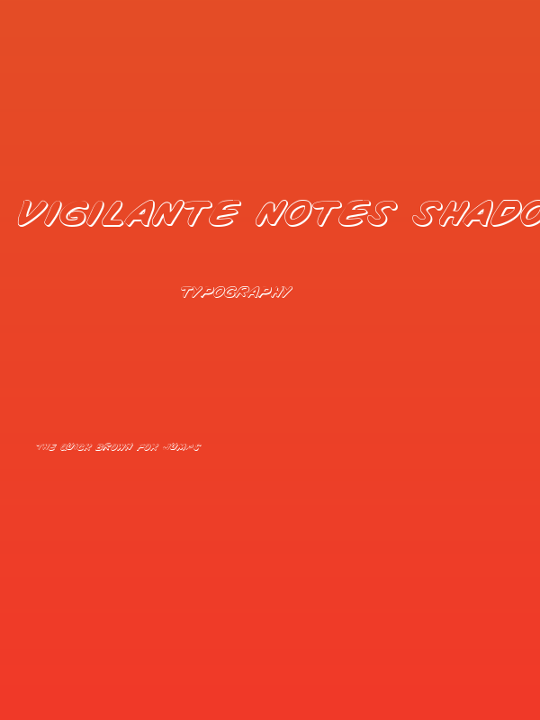 Vigilante Notes Shadow Poster