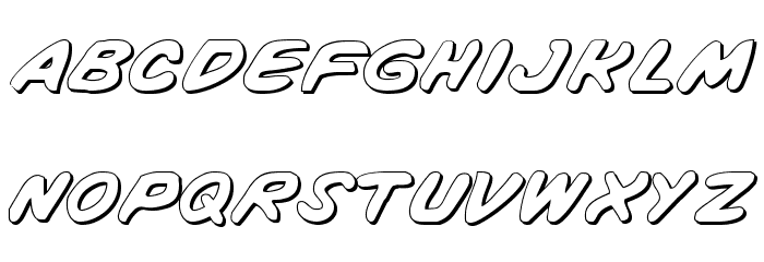 Vigilante Notes Shadow Font LOWERCASE