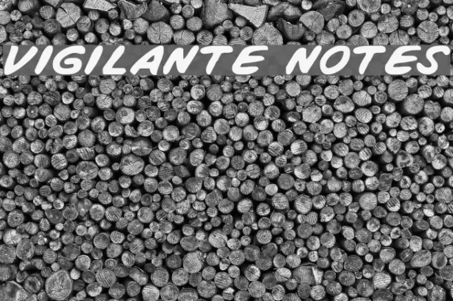 Vigilante Notes Schriftart examples