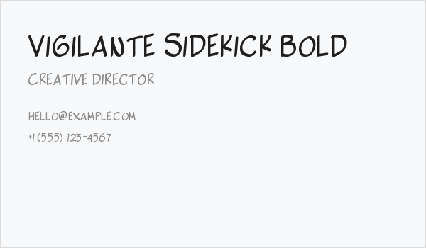 Vigilante Sidekick Bold Business Card