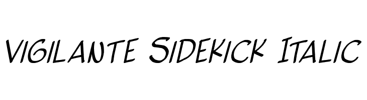 Vigilante Sidekick Italic Font