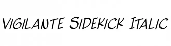 Vigilante Sidekick Italic  les polices de caractères gratuit tlcharger