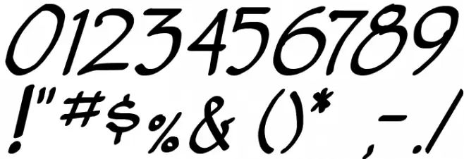 Vigilante Sidekick Italic Шрифта ДРУГИЕ символов