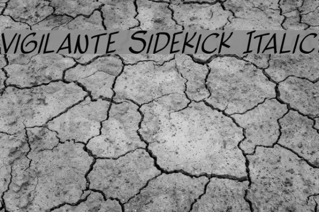 Vigilante Sidekick Italic Шрифта examples