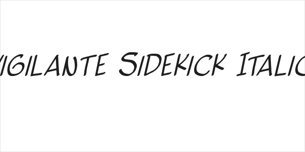 Vigilante Sidekick Italic Logo