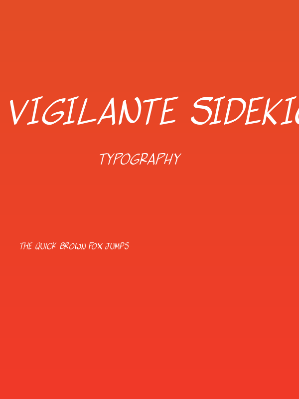 Vigilante Sidekick Italic Poster