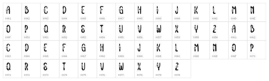 Vignellya FREE Character Map