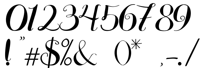 Vignette Script Font OTHER CHARS