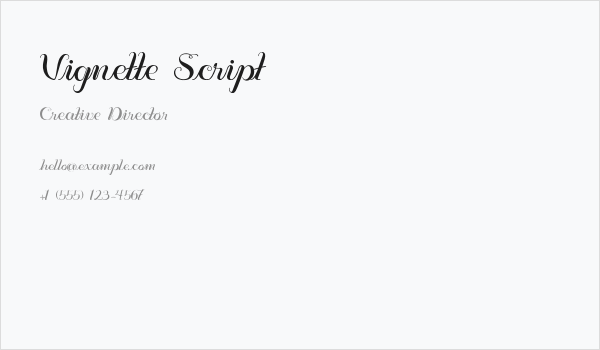 Vignette Script Business Card