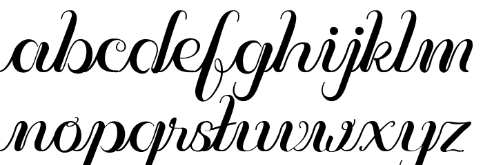 Vignette Script Font LOWERCASE