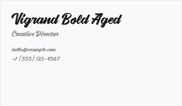 Vigrand Bold Aged Business Card