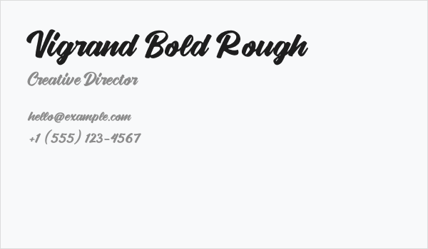 Vigrand Bold Rough Business Card