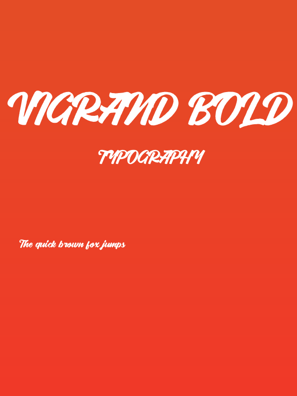 Vigrand Bold Rough Poster
