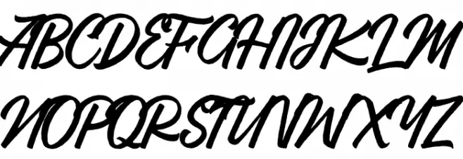 Vigrand Reg Rough フォント 大文字