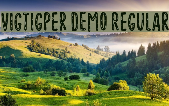 Vigtigper DEMO Regular Font examples