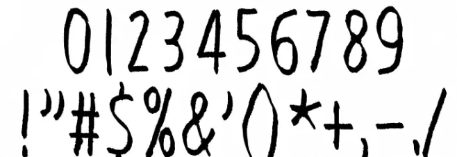 Viiden pennin operetti Font OTHER CHARS