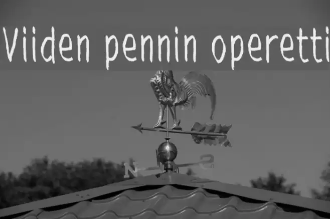 Viiden pennin operetti Font examples