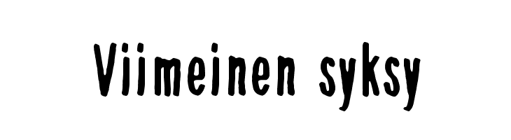 Viimeinen syksy Font