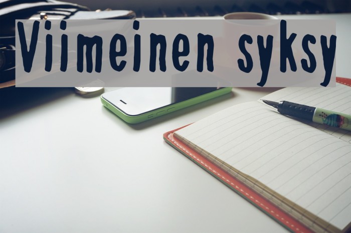Viimeinen syksy Font examples