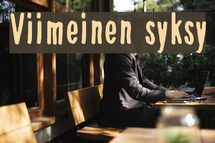 Viimeinen syksy Font examples