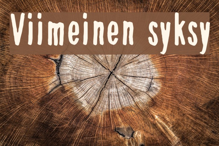 Viimeinen syksy Font examples