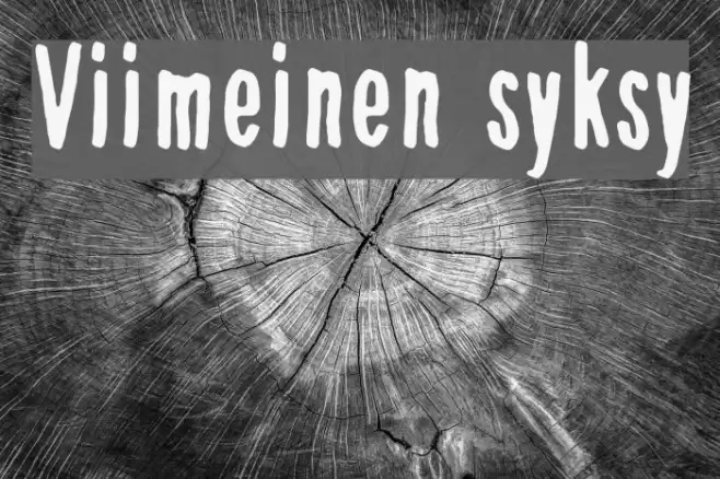 Viimeinen syksy Font examples