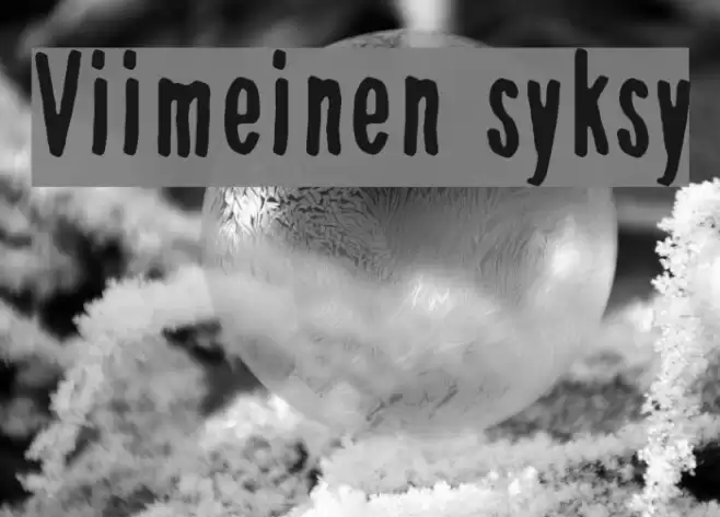 Viimeinen syksy Font examples