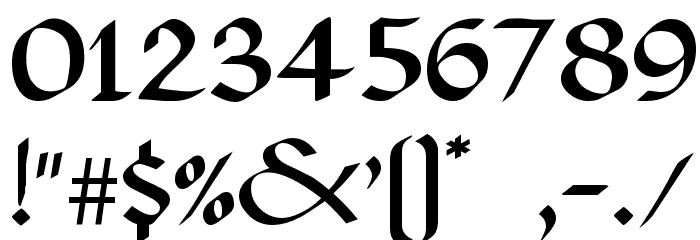 Viking Medium Font OTHER CHARS