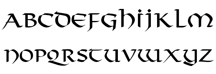 Viking Medium Font LOWERCASE
