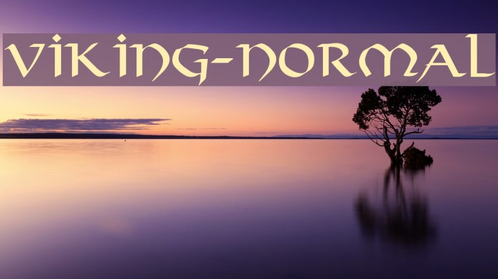 Viking-Normal Font examples