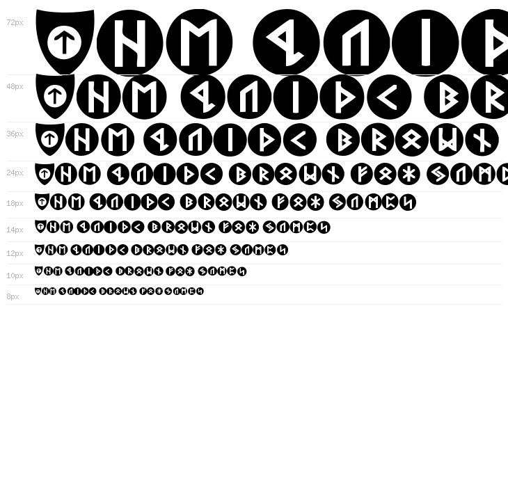 Viking Runes Shields Waterfall