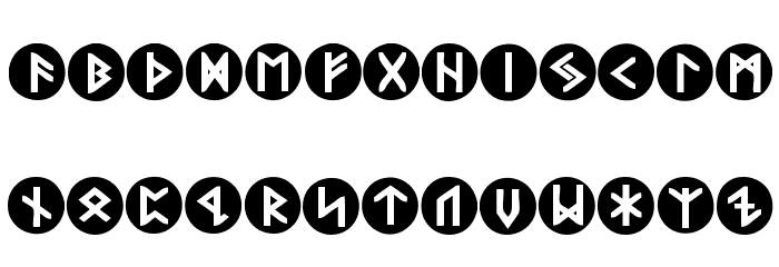 Viking Runes Shields Font LOWERCASE