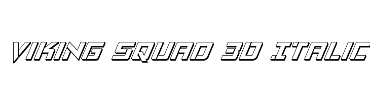 Viking Squad 3D Italic  Free Fonts Download
