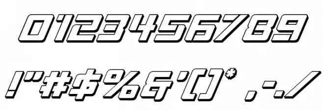 Viking Squad 3D Italic Font OTHER CHARS