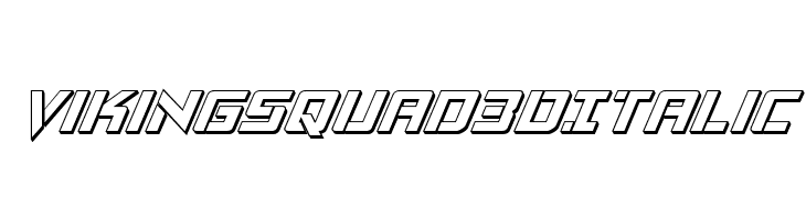 Viking Squad 3D Italic  Скачать бесплатные шрифты
