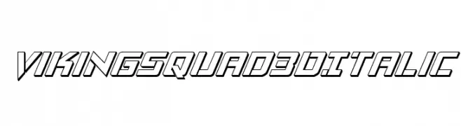 Viking Squad 3D Italic  免费字体下载